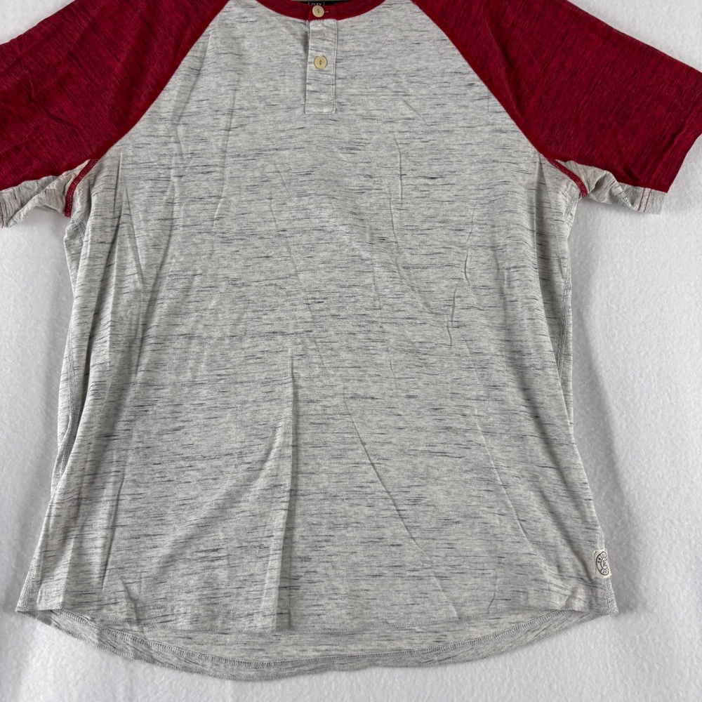 American Eagle Outfitters, Men’s T-Shirt, Red & Gray, Henley, Size L Classic Fit - Picture 3 of 10